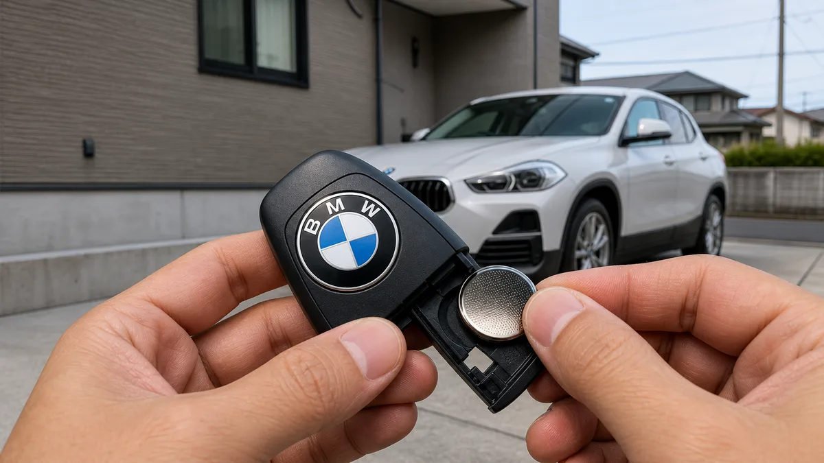 BMW BMW X2 U10 スマートキー電池交換 CR2032・工具不要・約3分