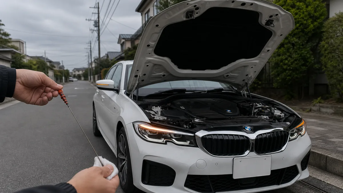 BMW BMW オイル警告灯 赤は即停車 修理3千円〜150万円 F/G系