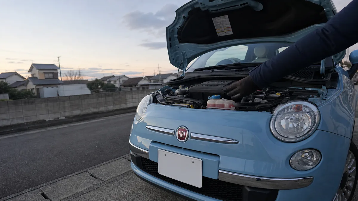 Fiat Fiat 冷却水温度警告灯が点いたら？原因・緊急度・対処法まとめ