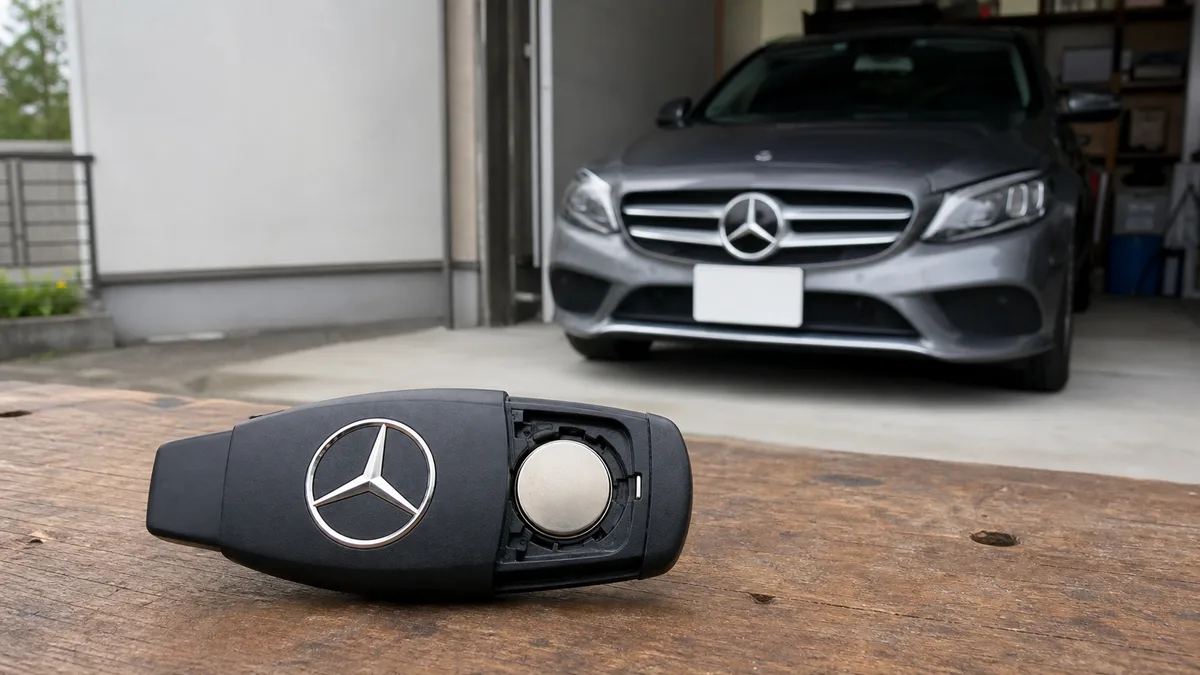 Mercedes-Benz ベンツ Cクラス W205 キー電池交換 CR2032 3分・300円