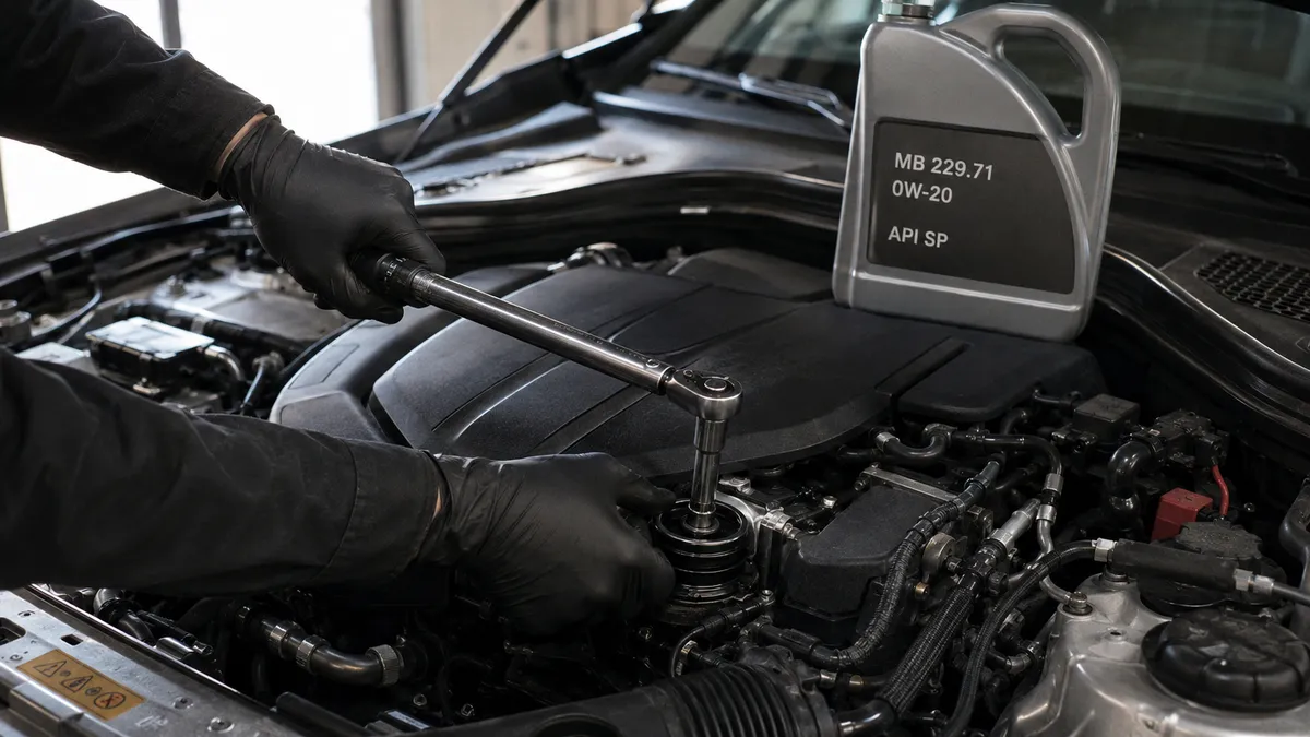 Mercedes-Benz W206 オイル交換 0W-20一択 5W-30は致命傷 Cクラス
