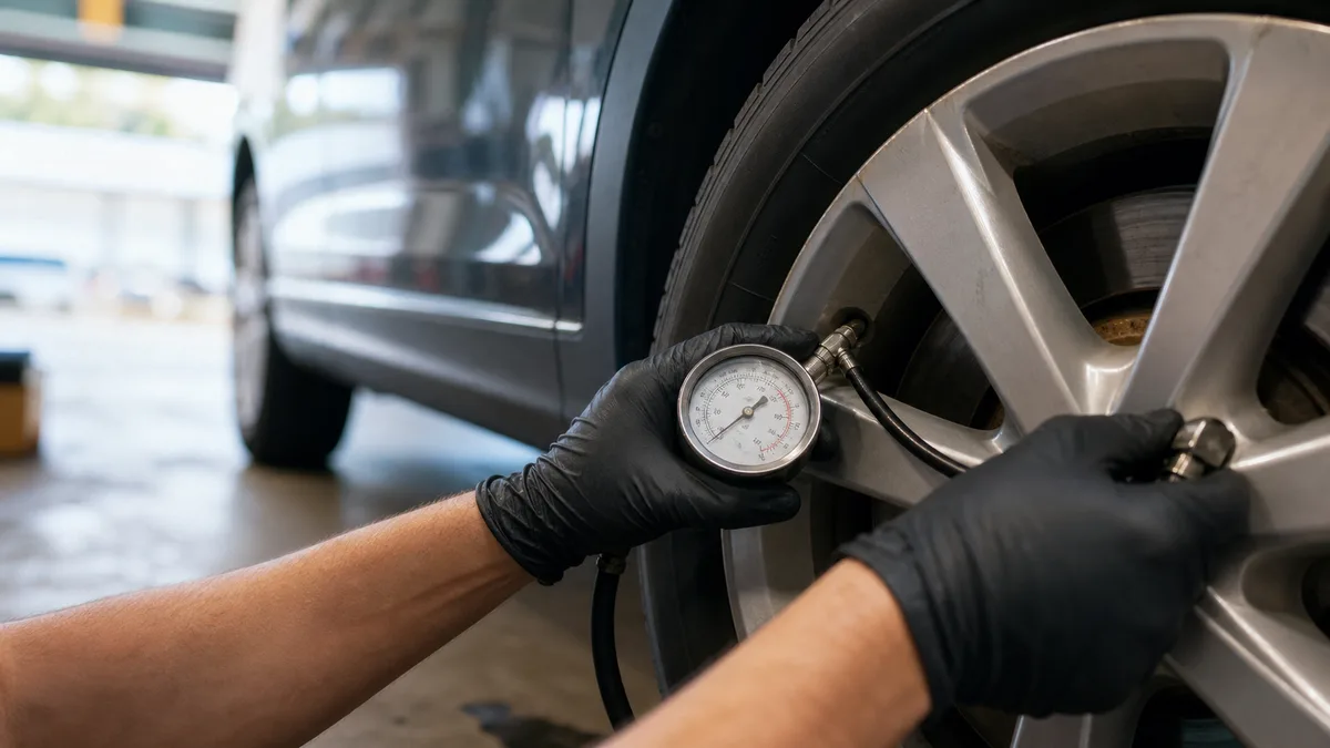 Volkswagen ティグアン 空気圧リセット手順 タイヤ空気圧警告の消し方 約3分